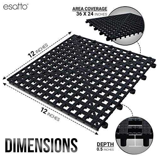 Esatto Interlocking Shelf Mats – for Spills, Clean Bars, Stain Protection, and an Anti-Slip Surface