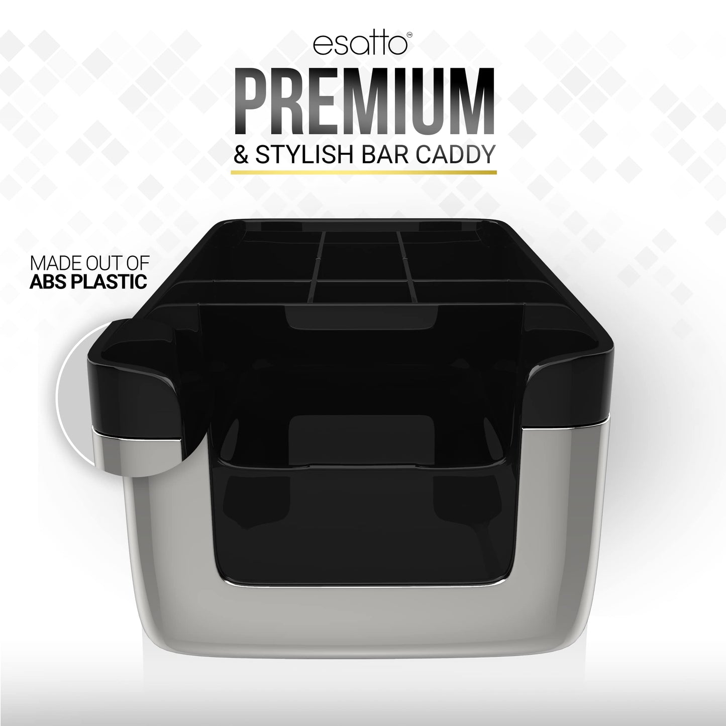 Esatto Bar Products Premium Bar Caddy, with Additional 12 Pourers and 12 Pourer Covers