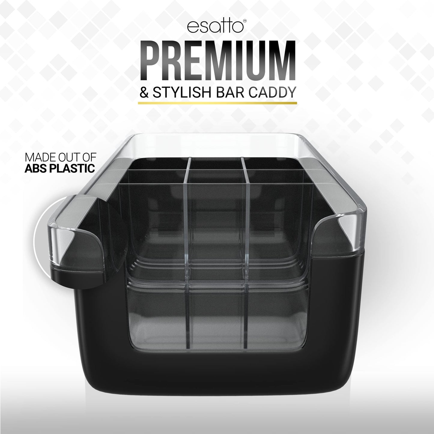 Esatto Bar Products Premium Bar Caddy, with Additional 12 Pourers and 12 Pourer Covers