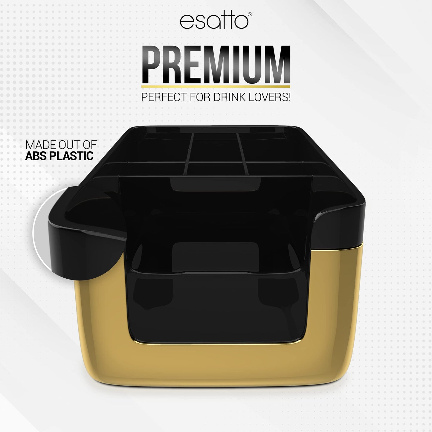 Esatto Bar Products Premium Bar Caddy, with Additional 12 Pourers and 12 Pourer Covers