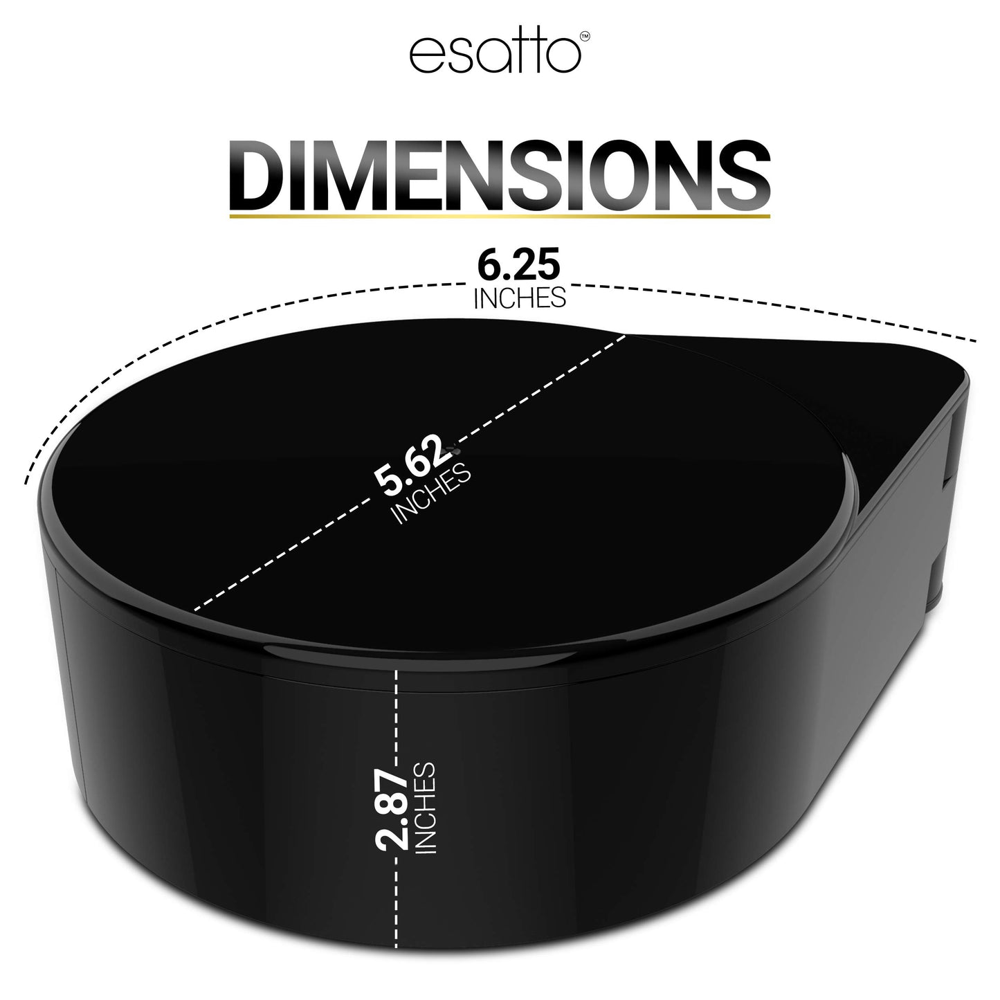 Esatto Glass Salt Rimmer 3 Tier for Margarita Tray and Cocktail, 2 Extra Spongeβs + 3 Pourers β Apply Salt, Sugar, and Lime Juice for Better Drinks and Efficient Drink Preparation