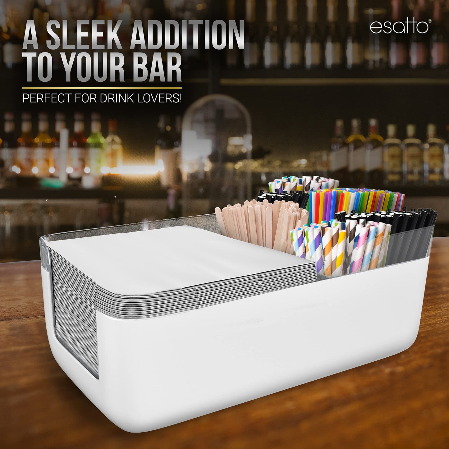 Esatto Bar Products Premium Bar Caddy, with Additional 12 Pourers and 12 Pourer Covers