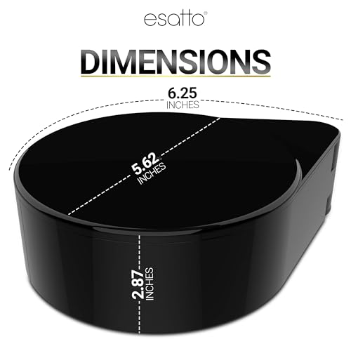 Esatto Glass Salt Rimmer 3 Tier for Margarita Tray and Cocktail, 2 Extra Spongeβs + 3 Pourers β Apply Salt, Sugar, and Lime Juice for Better Drinks and Efficient Drink Preparation