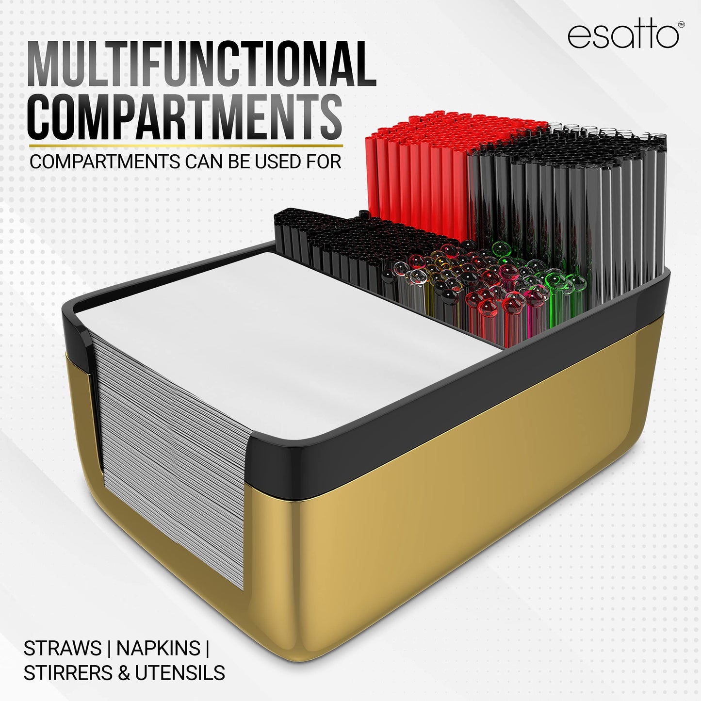 Esatto Bar Products Premium Bar Caddy, with Additional 12 Pourers and 12 Pourer Covers