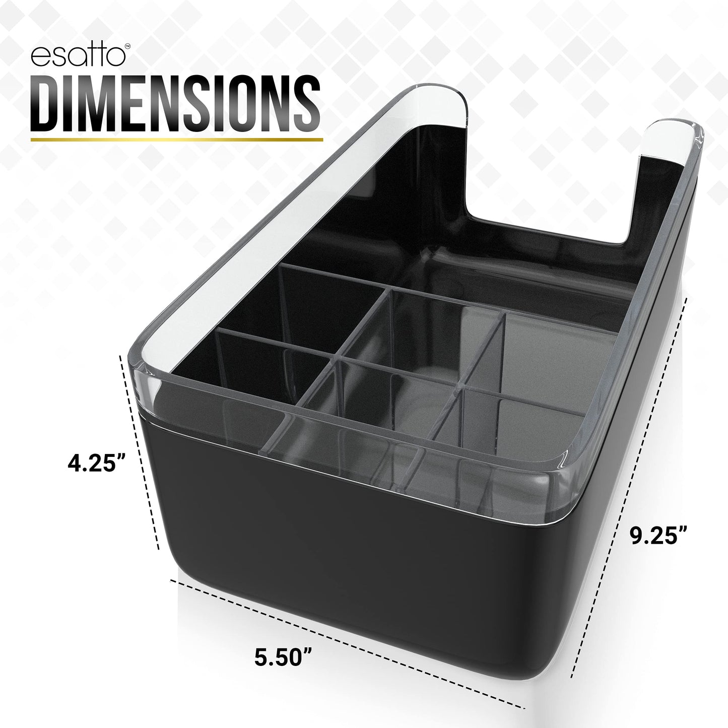Esatto Bar Products Premium Bar Caddy, with Additional 12 Pourers and 12 Pourer Covers