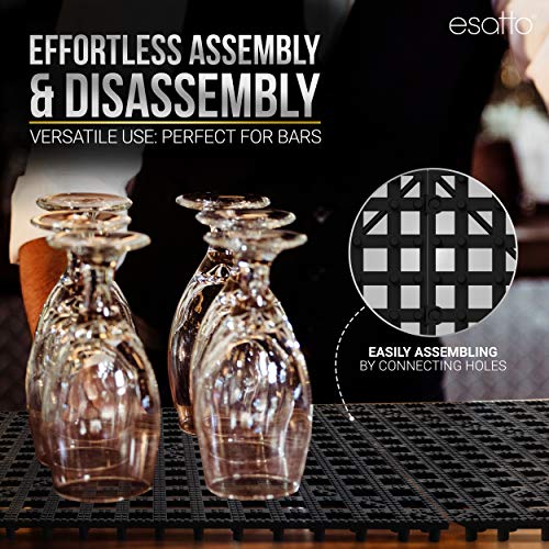 Esatto Interlocking Shelf Mats – for Spills, Clean Bars, Stain Protection, and an Anti-Slip Surface