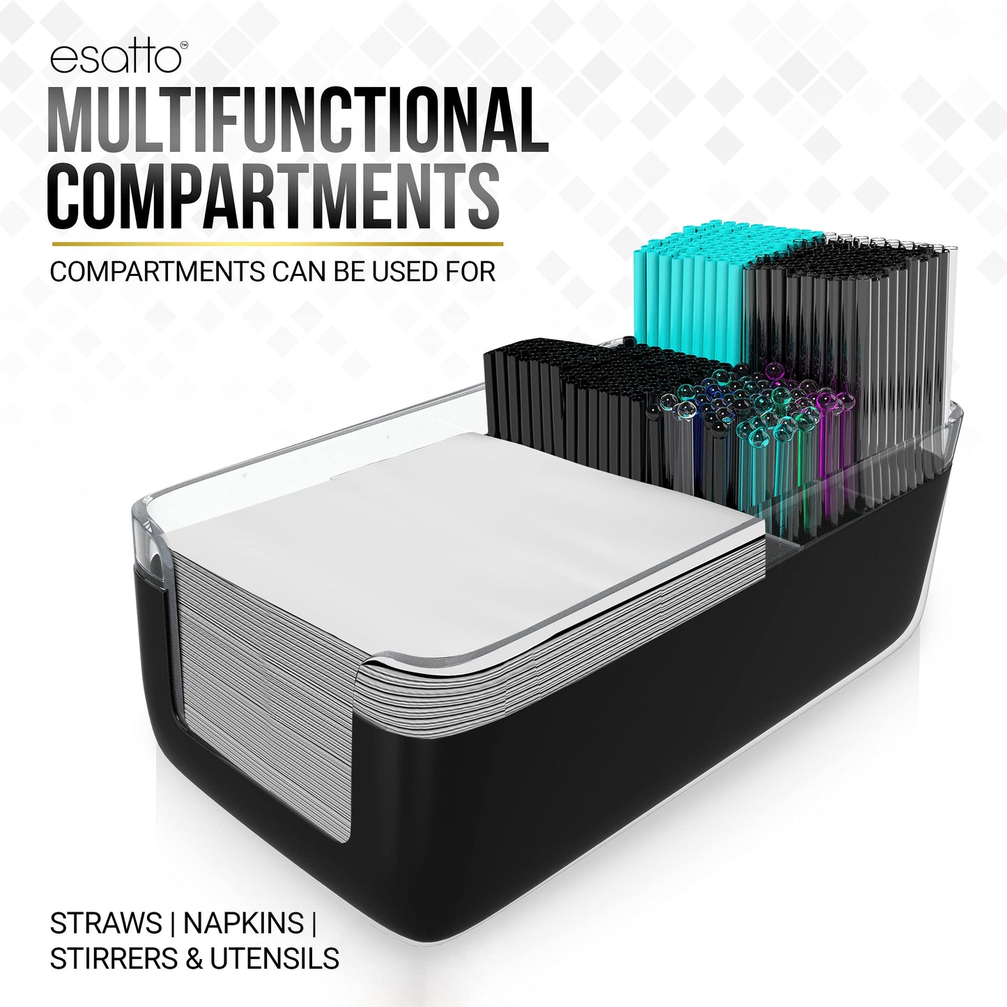 Esatto Bar Products Premium Bar Caddy, with Additional 12 Pourers and 12 Pourer Covers