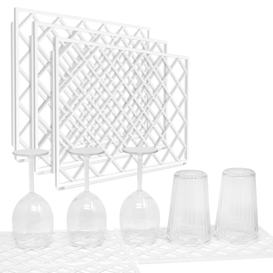 Esatto Bar Products 10 Pieces Interlocking Shelf Mats 8 x 12 Inches, Clear - For Spills, Clean Bars, Stain Protection, and an Anti-slip Surface