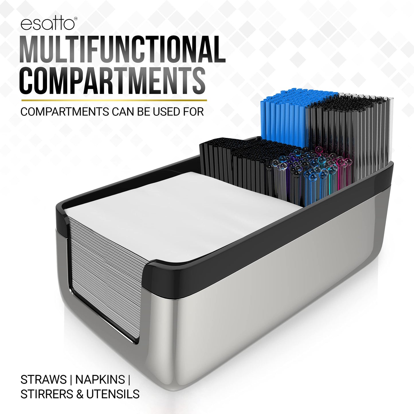 Esatto Bar Products Premium Bar Caddy, with Additional 12 Pourers and 12 Pourer Covers